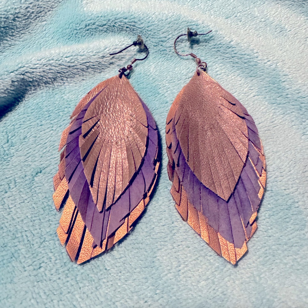 Noonday Collection feather earrings